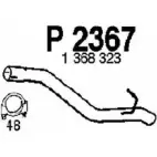 Выхлопная труба глушителя FENNO 6438013023671 Ford Focus 2 Хэтчбек 2.0 145 л.с. 2004 – 2012 S1 NJW P2367