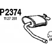 Глушитель FENNO Ford Mondeo 2 (GD, BAP) Хэтчбек 2.5 24V SEA 170 л.с. 2000 – 2000 O NQLU2A P2374 6438013023749