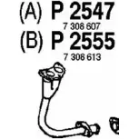Выхлопная труба глушителя FENNO XZ28C I 6438013025477 Ford Fiesta 4 (DX, JA, JB) Хэтчбек 1.1 50 л.с. 1995 – 1996 P2547