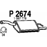 Глушитель FENNO 6438013026740 P2674 Ford Focus 1 Седан 2.0 16V 131 л.с. 1999 – 2004 IFNT 1