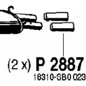 Выхлопная труба глушителя FENNO P2887 2897415 Y N2EEU 6438013028874