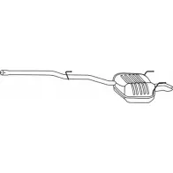 Глушитель FENNO 6438013036688 P3668 Mercedes C-Class (S202) 1 Универсал 2.5 C 250 T Turbo D (2088) 150 л.с. 1996 – 2001 U0K KE