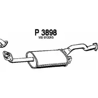 Резонатор FENNO 6438013038989 P3898 B0QXW 1T Mitsubishi Pajero 2 (V3, V2, V4) Внедорожник 2.5 TDiC (V44W. V24W) 99 л.с. 1991 – 1999