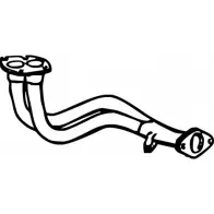 Выхлопная труба глушителя FENNO EQ73 0T Opel Astra (F) 1 Универсал 1.6 Si (F08. C05) 101 л.с. 1992 – 1994 6438013044447 P4444