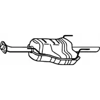 Глушитель FENNO M 9C6HB P4493 Opel Astra (G) 2 Универсал 1.8 16V (F35) 116 л.с. 1998 – 2000 6438013044935