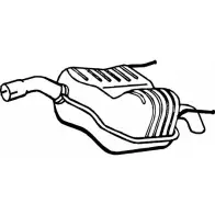 Глушитель FENNO Opel Vectra (C) 3 Хэтчбек 2.2 16V (F68) 147 л.с. 2002 – 2008 6438013045574 P4557 B8U 0F