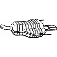 Глушитель FENNO Y UOSGM 6438013045925 Opel Astra (H) 3 Хэтчбек 1.8 (L48) 140 л.с. 2006 – 2010 P4592