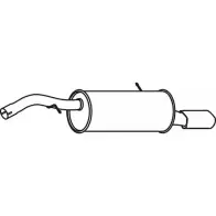 Глушитель FENNO B QILXN 6438013046380 Peugeot 207 1 (SW, WK, PF1) Универсал 1.6 HDi 109 л.с. 2007 – 2012 P4638