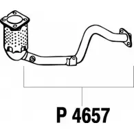 Выхлопная труба глушителя FENNO P4657 2899075 E7 UN8Q3 6438013046571