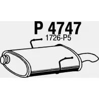 Глушитель FENNO VHY33 5 Peugeot 406 1 (8B) Седан 1.9 TD 90 л.с. 1996 – 2004 6438013047479 P4747