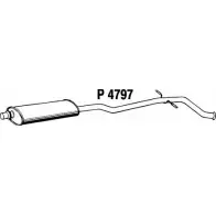 Резонатор FENNO 50VS 6NW 6438013047974 P4797 Peugeot 406 1 (8B) Седан 2.0 16V HPi 140 л.с. 2001 – 2004