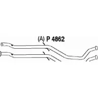 Выхлопная труба глушителя FENNO Peugeot 407 1 (6D) Седан 2.0 136 л.с. 2004 – 2025 6438013048629 WOII BY P4862