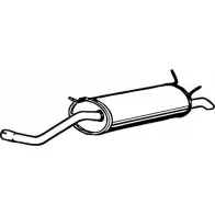 Глушитель FENNO P5109 Renault Megane (EA) 1 Кабриолет 1.6 e (EA0F) 90 л.с. 1996 – 1999 LYFH 4EG 6438013051094