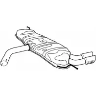 Глушитель FENNO P5564 6438013055641 Seat Toledo (5P) 3 2004 – 2009 6RVP 3