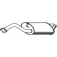 Глушитель FENNO P66001 6438013660012 Toyota Corolla (E120) 9 2000 – 2008 1RT4 AVC