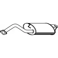 Глушитель FENNO Toyota Corolla (E120) 9 2000 – 2008 P6923 TGFS7 O 6438013069235