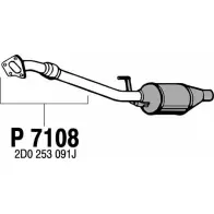 Выхлопная труба глушителя FENNO YS HLZYE P7108 6438013071085 Volkswagen LT (2DC) 2 Грузовик 2.5 TDI 95 л.с. 2001 – 2006