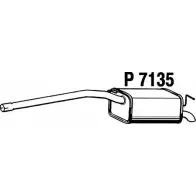 Глушитель FENNO P7135 Y0LT4 NR Volkswagen Caddy (2KB, 2KJ, 2CB, 2CJ) 3 Минивен 1.6 102 л.с. 2004 – 2015 6438013071351