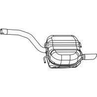 Глушитель FENNO 6438013071894 Volkswagen Passat (B6) 4 Универсал 1.6 102 л.с. 2005 – 2010 P7189 AQYK 6V