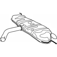 Глушитель FENNO Volkswagen Golf 5 (1K1) Хэтчбек 1.4 16V 80 л.с. 2006 – 2008 6438013075762 R5H VS P7576