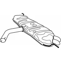 Глушитель FENNO 6438013075861 Volkswagen Touran (1T1, 1T2) 1 Минивэн 1.6 FSI 115 л.с. 2003 – 2007 P7586 IM W2R