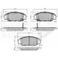 Тормозные колодки дисковые, комплект COMLINE II6A75 23178, 23530, 23531 Acura RSX 1 (DC) 2001 – 2006 ADB3947