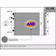 Радиатор охлаждения двигателя AHE 2924451 48LQDQ 10 2.089 102.089