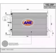 Радиатор охлаждения двигателя AHE IMY7MLY 4X JRU 2924454 102.091