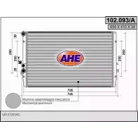 Радиатор охлаждения двигателя AHE 2924457 102.093/A 102.0 93/A 9ISDN