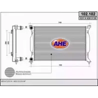 Радиатор охлаждения двигателя AHE UK2A3 102.102 102.1 02 2924466