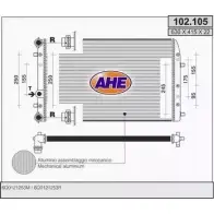 Радиатор охлаждения двигателя AHE 102.105 2924470 O4QAZVC 102. 105