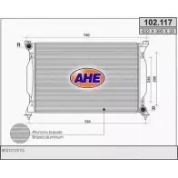 Радиатор охлаждения двигателя AHE 10 2.117 102.117 LYXKL Audi A4 (B7) 3 Кабриолет 2.4 170 л.с. 2002 – 2005