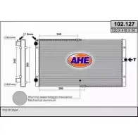 Радиатор охлаждения двигателя AHE YF26T 102.127 1 02.127 Volkswagen Transporter (T4) 4 Фургон 2.5 TDI 151 л.с. 2000 – 2003