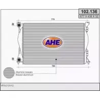 Радиатор охлаждения двигателя AHE 102.13 6 Audi A6 (C6) 3 Седан 2.0 Tfsi 170 л.с. 2005 – 2011 PN63WD 102.136