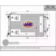 Радиатор охлаждения двигателя AHE 102 .142 102.142 BI3QT2 Audi A4 (B8) 4 Седан 1.8 Tfsi Quattro 160 л.с. 2008 – 2012