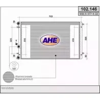 Радиатор охлаждения двигателя AHE 102.14 6 Volkswagen New Beetle S5TNE 102.146