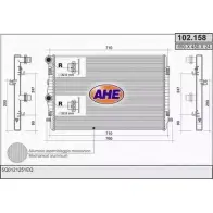 Радиатор охлаждения двигателя AHE 102.1 58 KWDVV5 Seat Leon (5F5) 3 Купе 2.0 TDI 110 л.с. 2013 – 2025 102.158