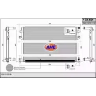 Радиатор охлаждения двигателя AHE 4CXMH 2924524 102.161 102. 161