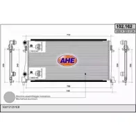 Радиатор охлаждения двигателя AHE 1 02.162 Seat Leon (5F8) 3 Универсал 1.6 TDI 105 л.с. 2013 – 2024 102.162 SRRBWVX