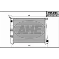 Радиатор охлаждения двигателя AHE 104 .014 TOXA9E 2924544 104.014