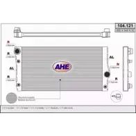 Радиатор охлаждения двигателя AHE 2924614 104.1 21 DTI6HXW 104.121