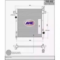 Радиатор охлаждения двигателя AHE 0RBN4EU 105.052 Jeep Cherokee (KK) 4 2007 – 2013 10 5.052