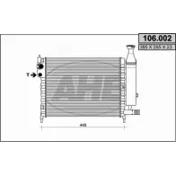 Радиатор охлаждения двигателя AHE 8P4NTR 1 06.002 106.002 2924659