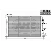 Радиатор охлаждения двигателя AHE 1 06.008 BYSFKG Citroen Xantia 1 (X1, X2) Универсал 1.9 Turbo D 90 л.с. 1995 – 2003 106.008