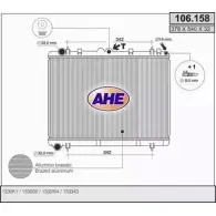 Радиатор охлаждения двигателя AHE 106.158 106.15 8 L4TGGLK Citroen C4 1 (LA, LC, PF2) 2004 – 2009