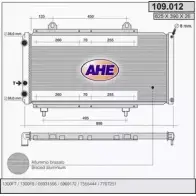 Радиатор охлаждения двигателя AHE 109.012 2924801 1 09.012 EO2DLX