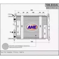 Радиатор охлаждения двигателя AHE P0QNJ 2924812 109. 033/A 109.033/A