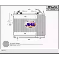 Радиатор охлаждения двигателя AHE 109.067 2924834 KCIGS 109.06 7