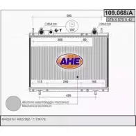 Радиатор охлаждения двигателя AHE Fiat Bravo (182) 1 Хэтчбек 1.9 JTD 100 л.с. 2000 – 2001 109.068/A IYXJ6 109.06 8/A