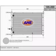 Радиатор охлаждения двигателя AHE Fiat Bravo (182) 1 Хэтчбек 1.9 JTD 100 л.с. 2000 – 2001 S4X5EHQ 109.069 1 09.069